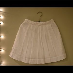 ANNE TAYLOR LOFT White Pleated Skirt